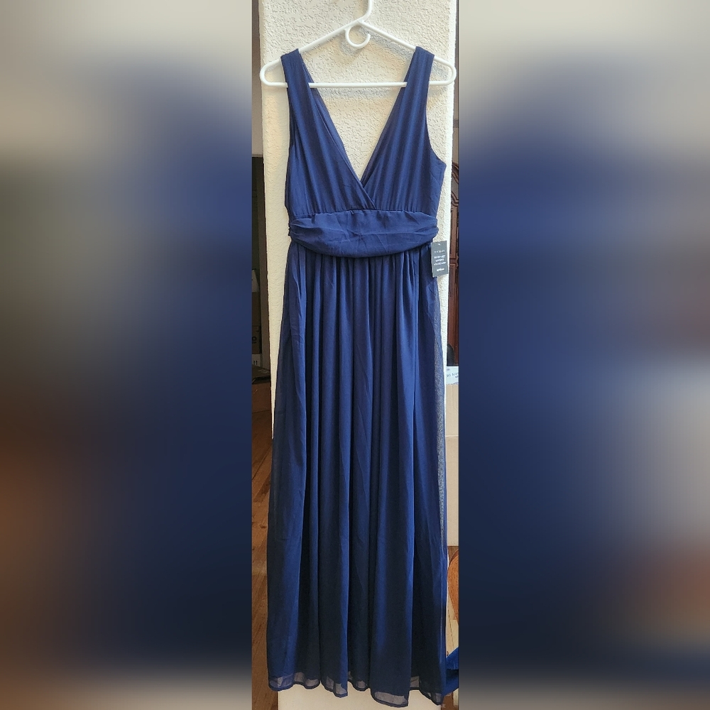 Charlotte Russe Chiffon Empire Maxi Dress Size M